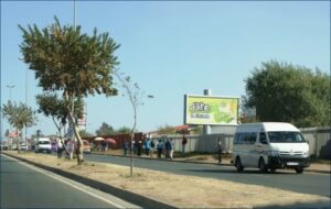 Billboards on South West Gauteng College, Van Onselen Street, Soweto with outdoor advertising, township, highway, urban, digital, taxi rank, prices, rates, costs, rental, woodlands and marketing