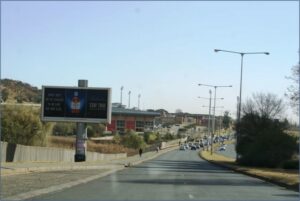 Billboards on Vista University on Old Potch Road, Klipspruit with outdoor advertising, township, highway, urban, digital, taxi rank, prices, rates, costs, rental, woodlands and marketing
