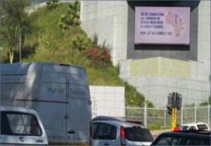 Billboards on Cnr Sandton Drive and Alice St with outdoor advertising, township, highway, urban, digital, taxi rank, prices, rates, costs, rental, woodlands and marketing