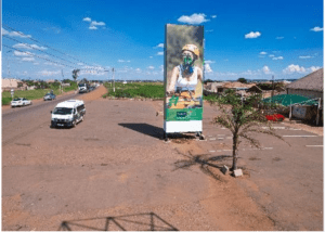 Billboards on Vaal Monateng Cafe Gauteng with outdoor advertising, township, highway, urban, Outdoor Static, taxi rank, prices, rates, costs, rental, woodlands, and marketing