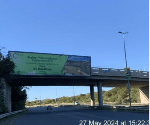 Billboards on North East Expressway East London with outdoor advertising, township, highway, urban, Outdoor Static, taxi rank, prices, rates, costs, rental, woodlands, and marketing