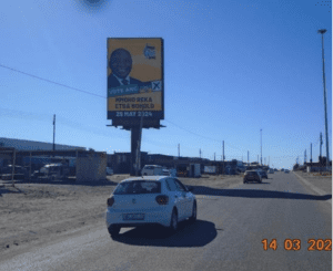Billboards on Lethetsa Street Phomolong with outdoor advertising, township, highway, urban, Outdoor Static, taxi rank, prices, rates, costs, rental, woodlands, and marketing