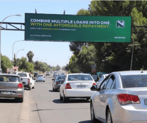 Billboards on N8 Kimberley with outdoor advertising, township, highway, urban, Outdoor Static, taxi rank, prices, rates, costs, rental, woodlands, and marketing