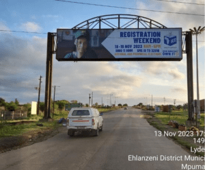 Billboards on Lydenburg exit Mpumalanga with outdoor advertising, township, highway, urban, Outdoor Static, taxi rank, prices, rates, costs, rental, woodlands, and marketing