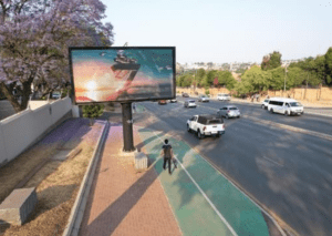 Billboards on Katherine Drive Sandton with outdoor advertising, township, highway, Urban digital, Outdoor Static, taxi rank, prices, rates, costs, rental, woodlands, and marketing